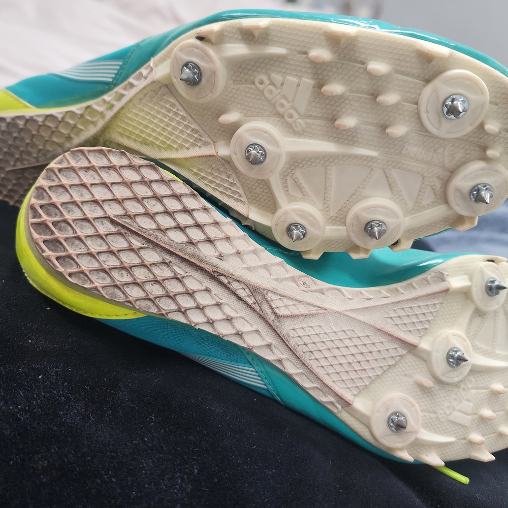 adidas Teal and Neon Yellow Athletic Shoes - Picture 5 of 5